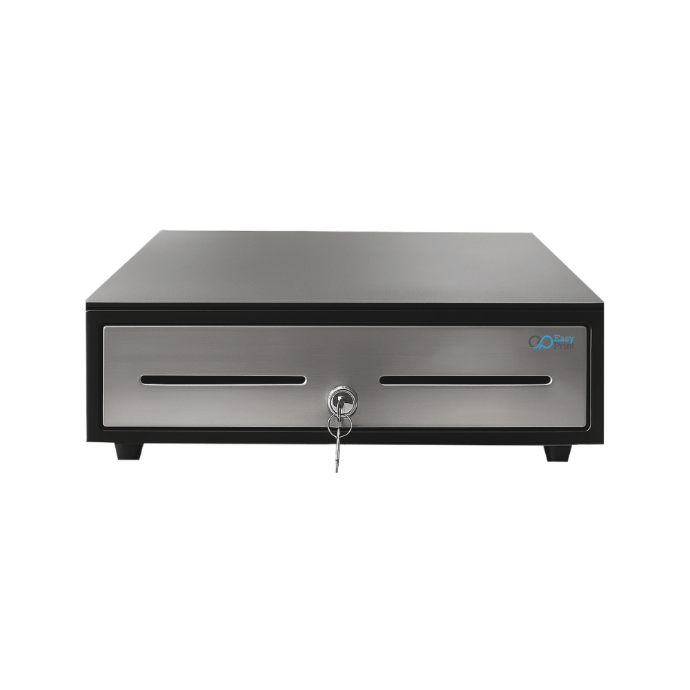 ลิ้นชักเก็บเงิน EASYPRINT รุ่น CD-410 สีดำ 4 ช่องธนบัตรขนาดใหญ่ 4 ช่องเหรียญ RJ11 12/24V_1